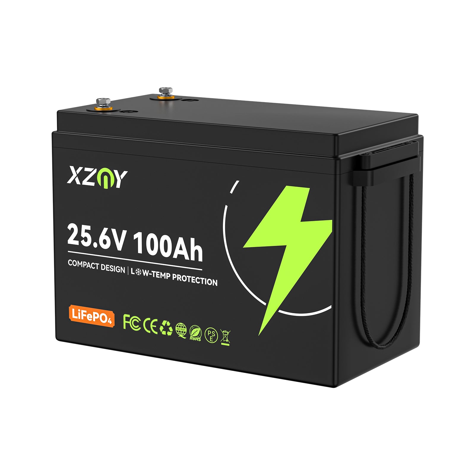 XZNY Compact 24V 100Ah LiFePO4 Battery for RV, Off-grid, Trolling Motor